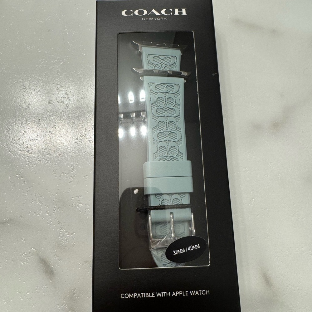 Coach New York Light Blue Apple Watch Band